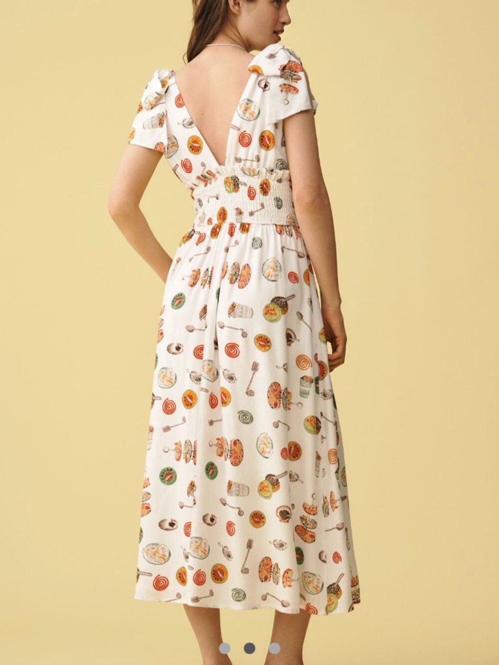 Anthropologie XL Lisa Says Gah Monroe Linen Blend Dress in Caviar Dreams NWT - Picture 6 of 8